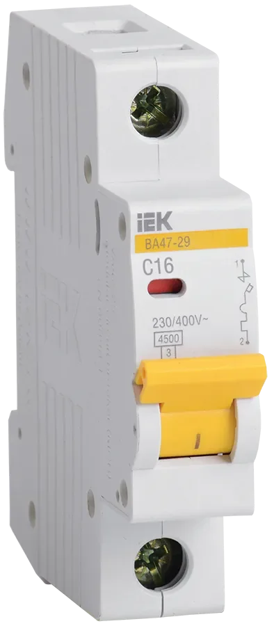 IEK Выключатель автоматический однополюсный 16А C ВА47-29 4.5кА