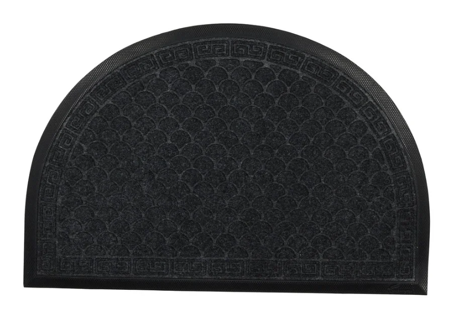 Kovroff Коврик влаговпитывающий, 40*60 см. ПОЛУКРУГ ЧЕШУЙКИ черный ПП/04/01/01