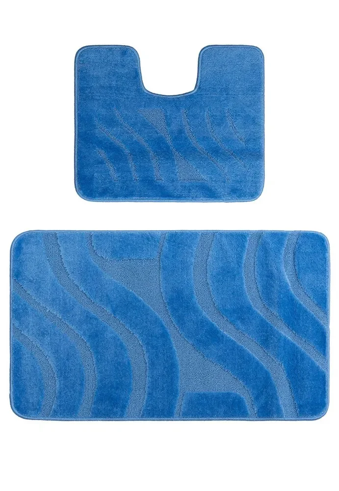 Maximus Набор ковриков для ванной 60*100+50*60 BLUE 2509 диз. 10566