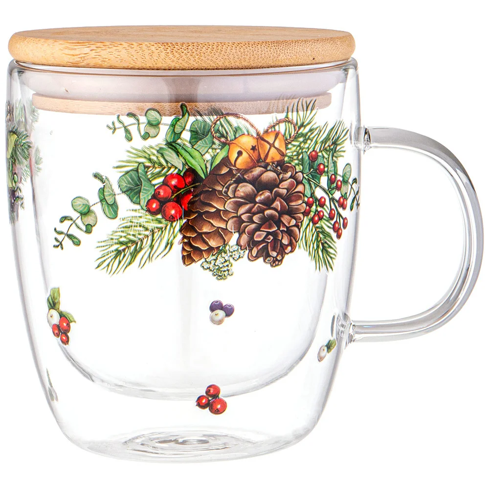 Lefard Кружка С Двойными Стенками Celebration 330 Мл С Бамбук.крышкой 887-464