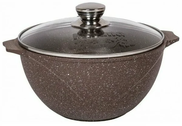 МЕЧТА Казан литой алюминиевый 4 л с АП Гранит brown 54806