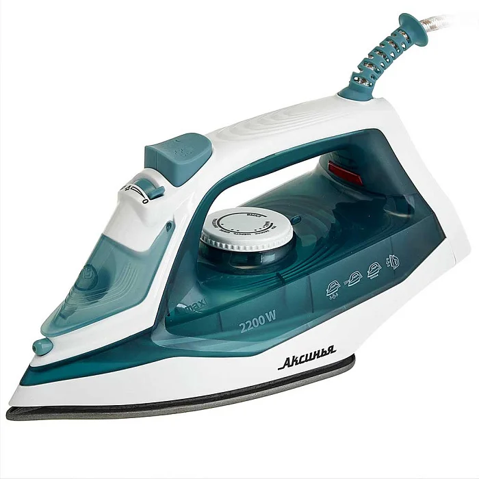 АКСИНЬЯ Утюг электрический 2200 Вт КС-3006 белый с серо-зеленым