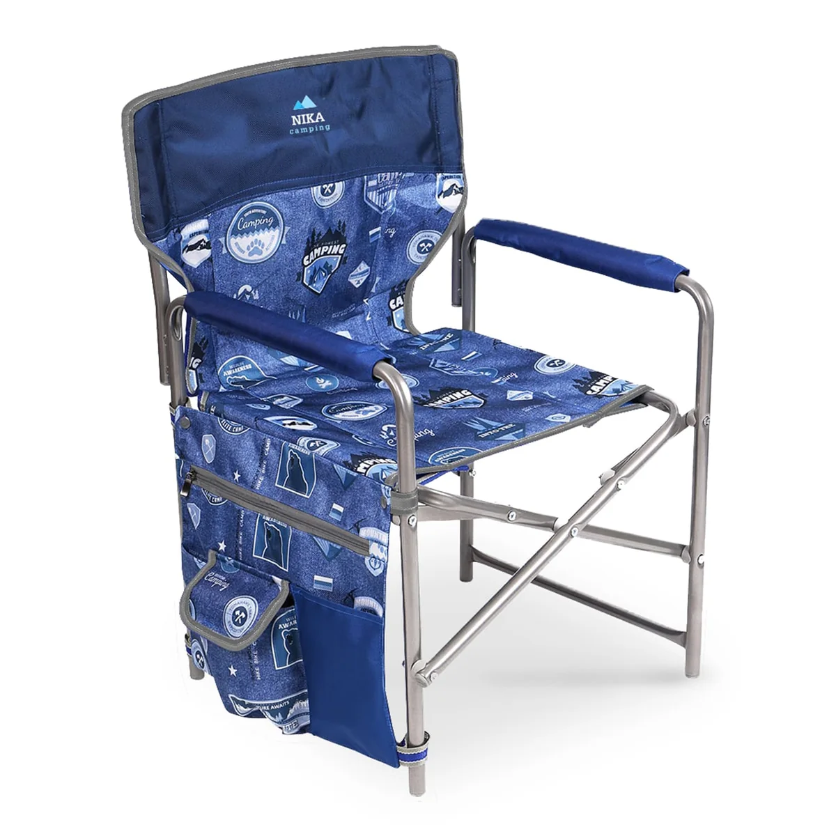 НИКА Кресло складное КС1/ДС джинс-синий