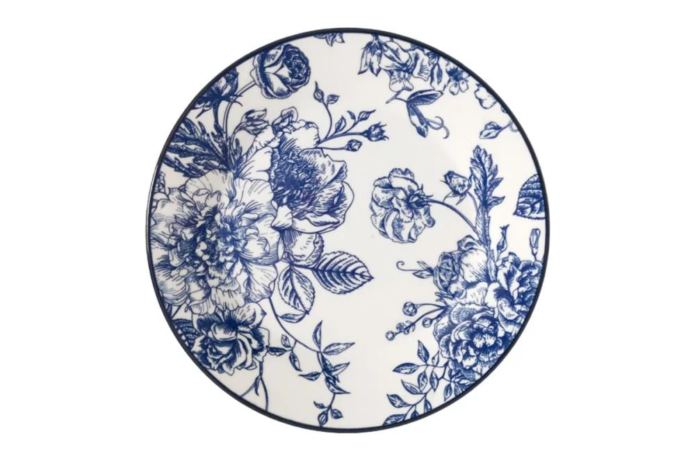 КОРАЛЛ Тарелка десертная 20см."Blue posy" YX2401-FP80