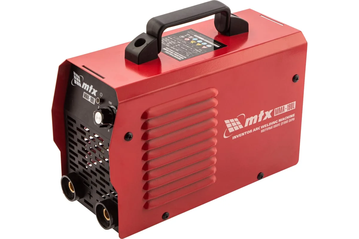 Matrix Аппарат инверторной дуговой сварки MMA-190L, 190 А, ПВ60%, диаметр электрода 1,6–4,0 мм 94384