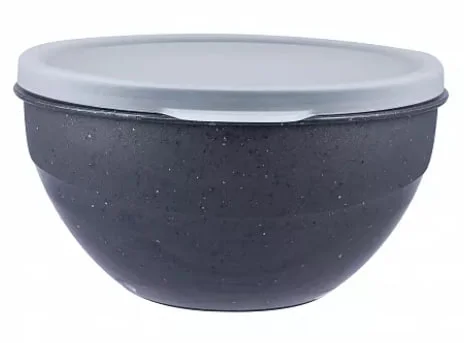 ПОЛИМЕРБЫТ Миска с крышкой 3л Granite СЕРЫЙ 69605