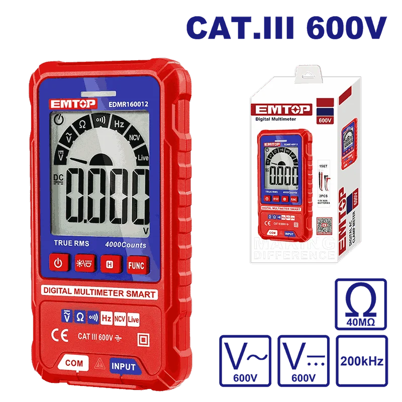 Emtop Мультиметр цифровой EDMR160012