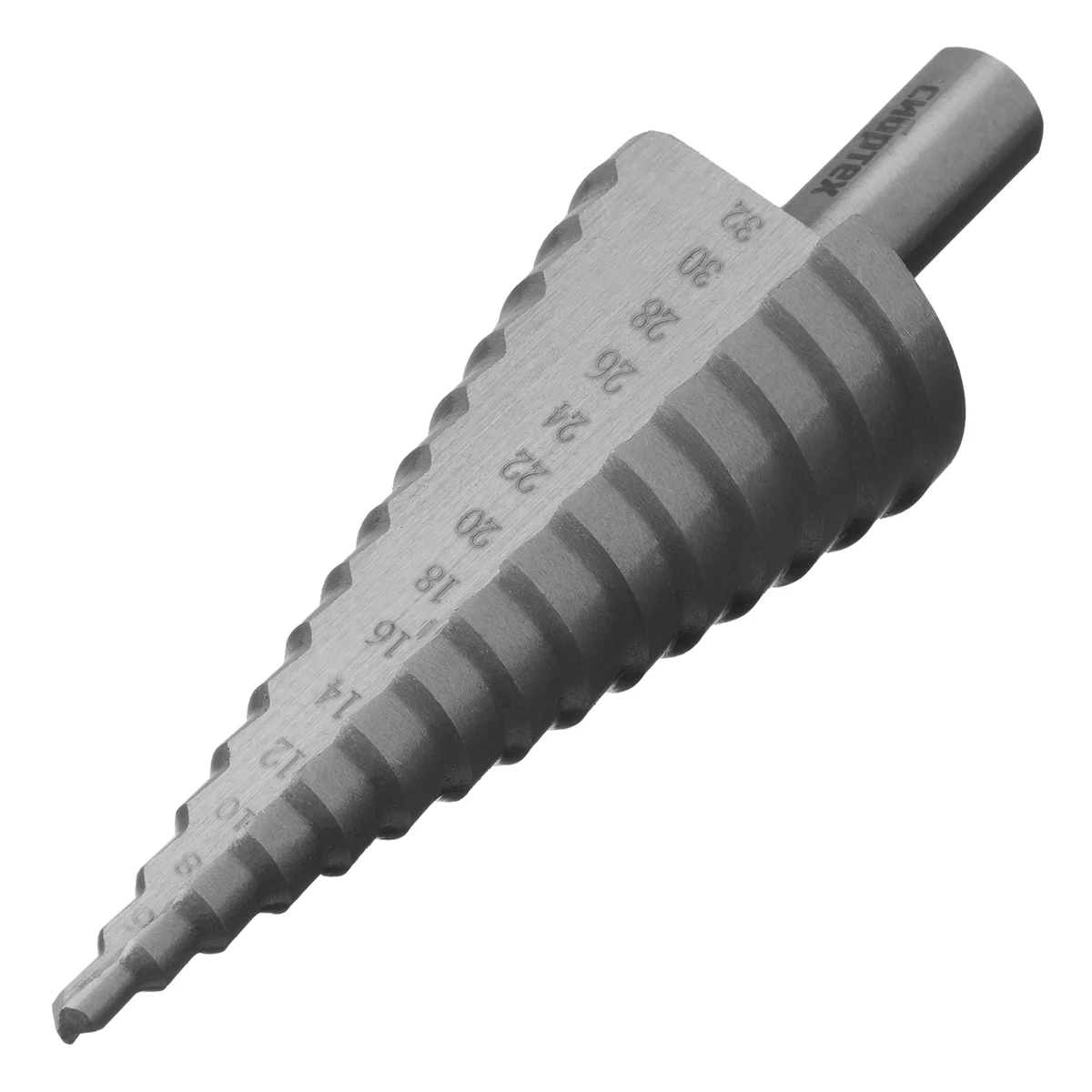 Сибртех Сверло ступенчатое по металлу, 4-6-8-10-12-14-16-18-20-22-24-26-28-30-32 мм, 723015