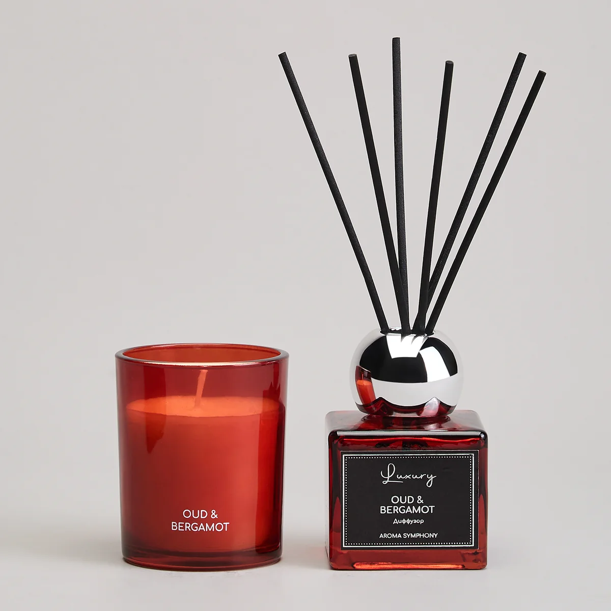 Lefard Набор Ароматический Luxury Свеча В Стакане 6*7,5 См И Диффузор 70 Мл Oud&bergamot 605-120