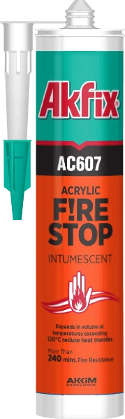 AKFIX Огнестойкий акриловый герметик 310мл. Белый AS607