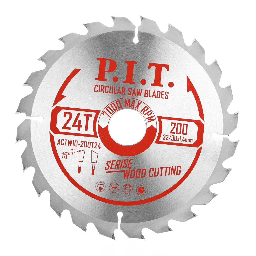 P.I.T. Диск пильный по дереву 200x32/30x2,2 мм 24T, тип зуба ATB (ACTW10-200T24)