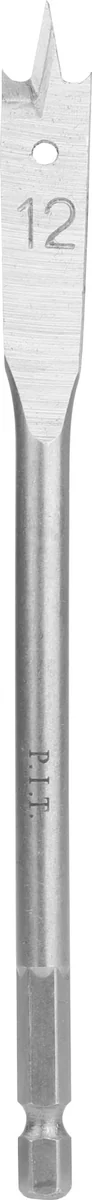 P.I.T. Сверло по дереву перовое Ø12x152мм, хвостовик HEX 1/4"/6,35мм (AWOD04-0012)