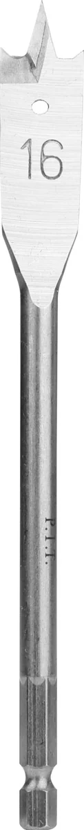 P.I.T. Сверло по дереву перовое Ø16x152мм, хвостовик HEX 1/4"/6,35мм (AWOD04-0016)
