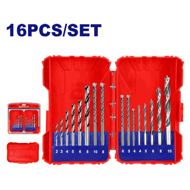 Emtop Набор сверл 16шт ECDB01601