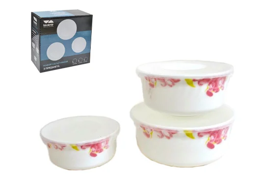 Lavenir Набор салатников 3пр «Орхидея» XMW-3T YF16026