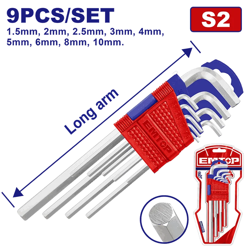Emtop Набор шестигранников НЕХ EHKY1091
