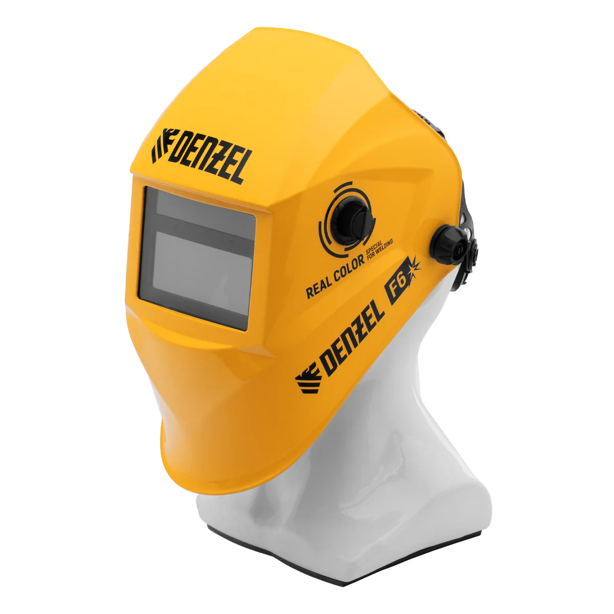 Denzel Щиток защитный лицевой (маска сварщика) F6, см. окно 93х43, Real Color, DIN4/5-8/9-13 89716