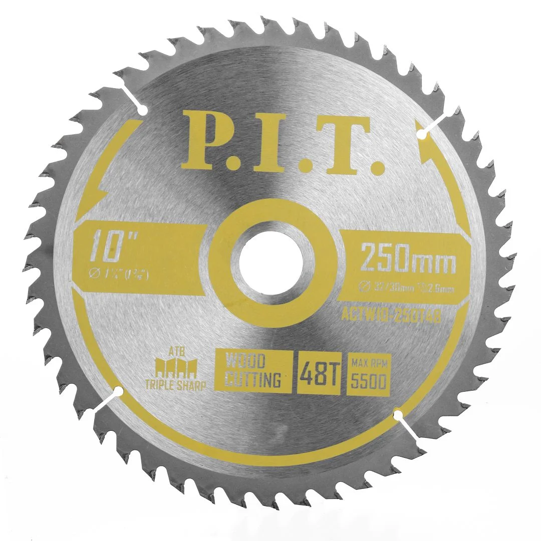 P.I.T. Диск пильный по дереву 250x32/30x2,6 мм 48T, тип зуба ATB (ACTW10-250T48)