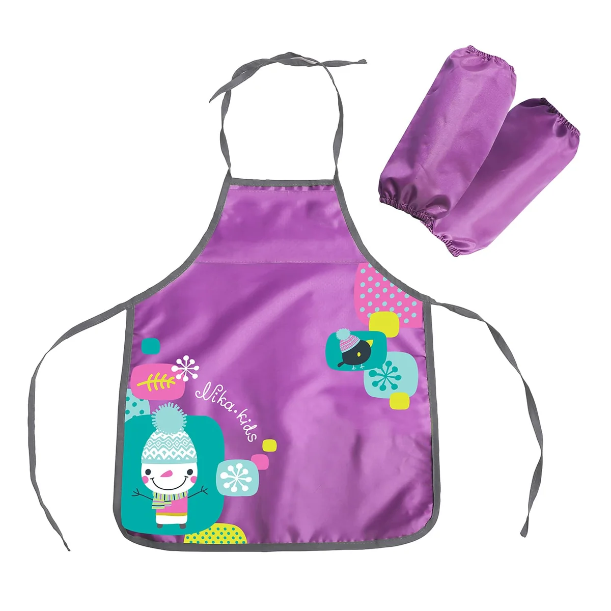 НИКА Фартук и нарукавники ФН2/С рисунок со снеговиком, орхидея