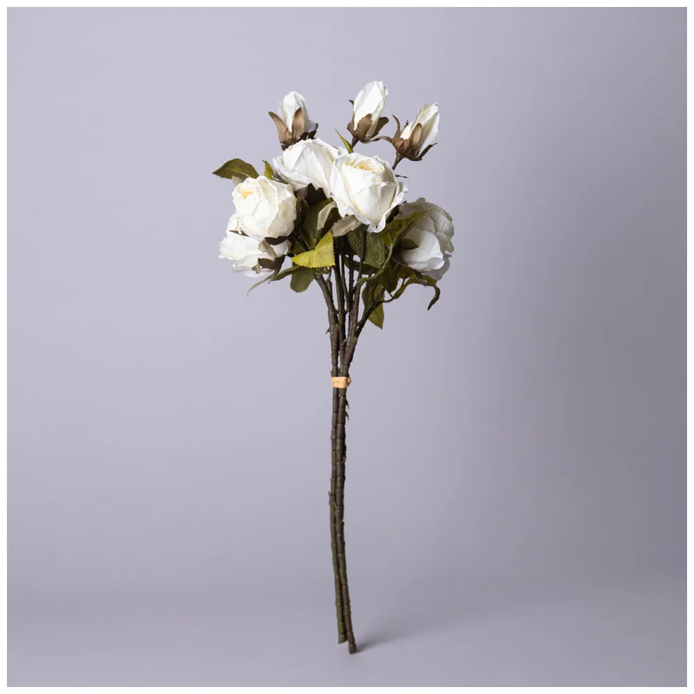 Lefard Букет Из Искусственных Роз Длина=53см, Цвет Белый 535-374