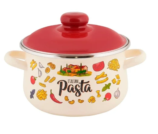 Appetite Кастрюля эмал конич Pasta ITALIAN 4,0л 1с46я