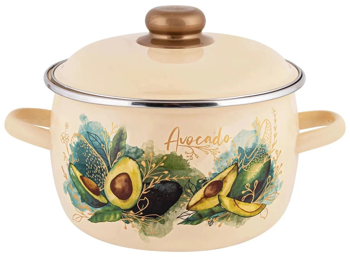Appetite Кастрюля эмал сфер Avocado 5,5л 1MC221P