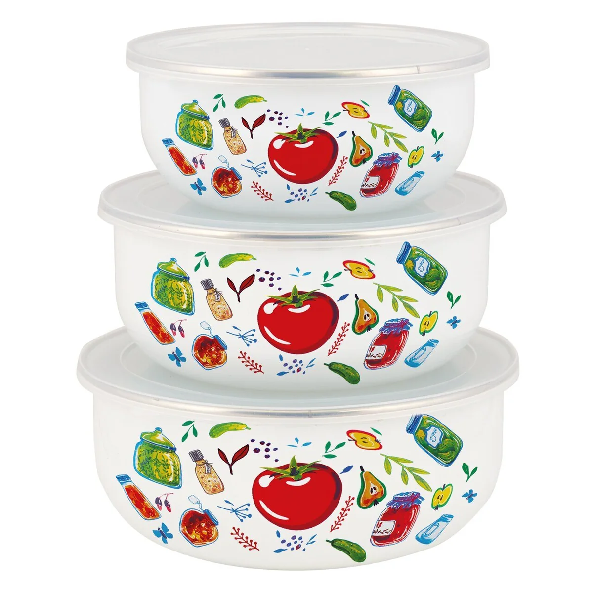 Appetite Набор мисок эмал 3пр Marinades пласт/кр BW01-M