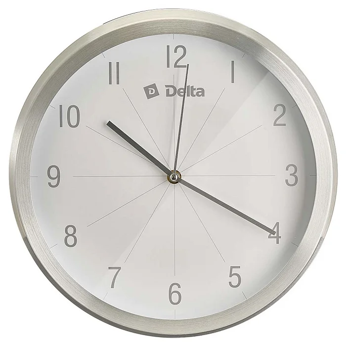 DELTA Часы настенные 30 cм DT12-0001 серебро