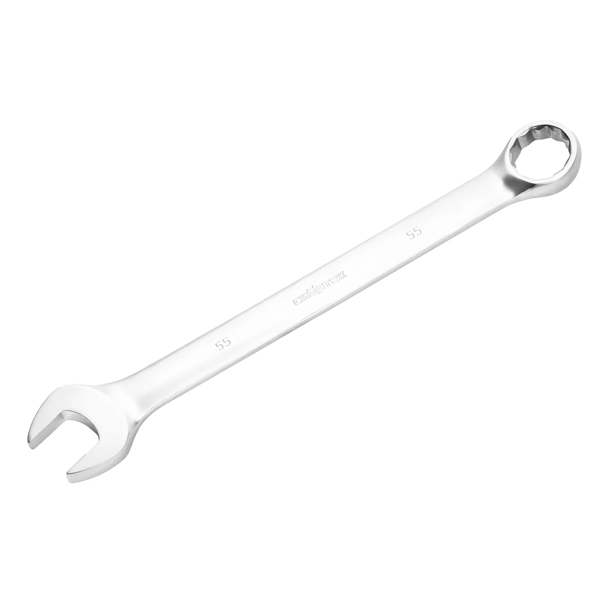 Сибртех Ключ комбинированный 55мм, никелированный 14929