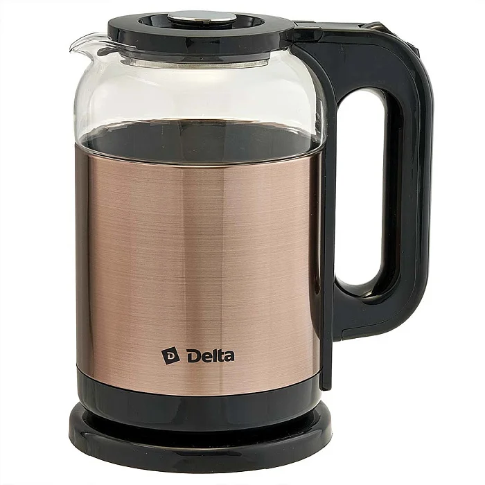 DELTA Чайник электрический 1500 Вт, 1,8 л DL-1115 золотой