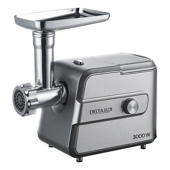 DELTA Мясорубка электрическая 3000 Вт LUX DE-603M серая