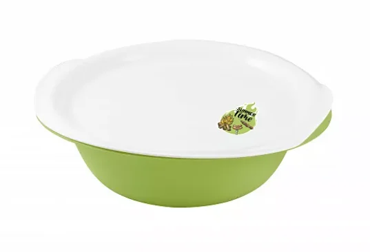 ПОЛИМЕРБЫТ Миска 6л с КРЫШКОЙ ПОДНОСОМ Summer time 39818