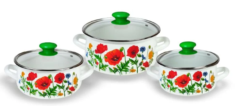 КМК Набор кастрюль (6пр.) "Василиса-1-Экстра" белый