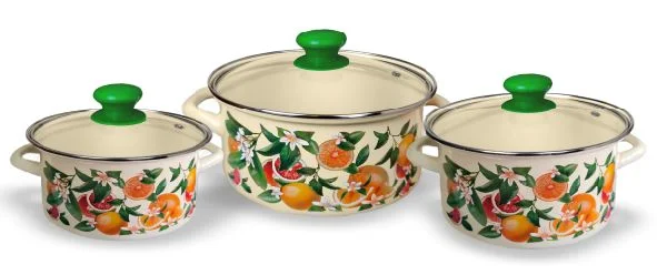 КМК Набор кастрюль (6пр.) "Цитрус-1-Экстра" слоновая кость