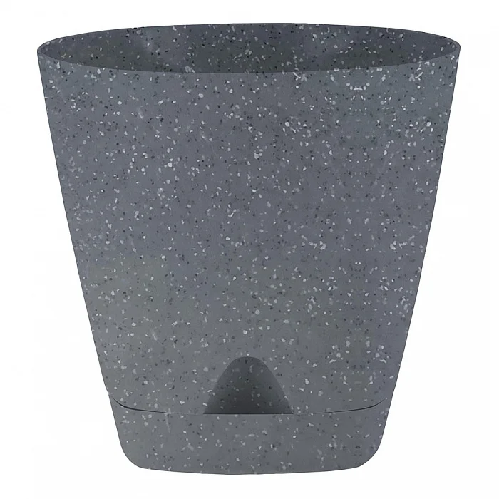 Delta Горшок для цветов InGreen AMSTERDAM 200 мм, 4 л с прикорневым поливом IG630110026 тёмный камень