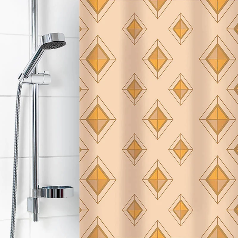 VILINA Занавес для ванной комнаты 180 x 180 см ДИАМАНТ 6984 бежевый