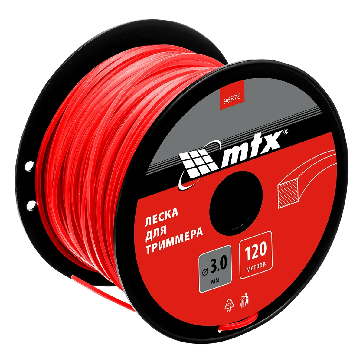 Matrix Леска для триммера квадрат 3,0 мм х 120 м, на катушке 96878