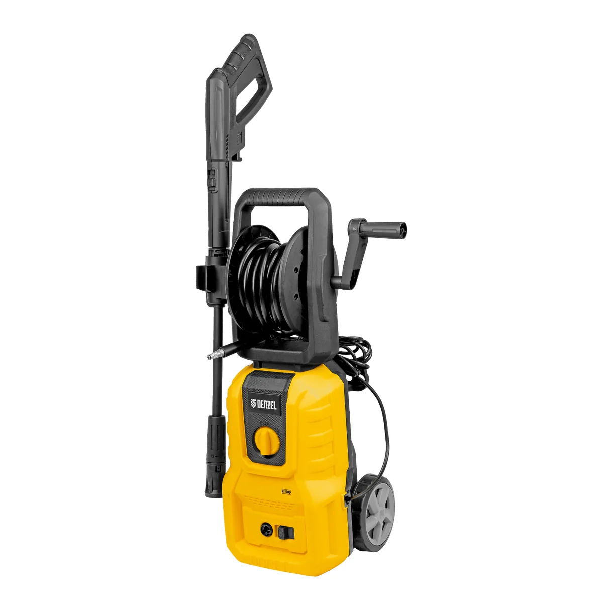 Denzel Моечная машина высокого давления R-170D, 1800 Вт, 170 бар, 380 л/ч, с барабаном 58263