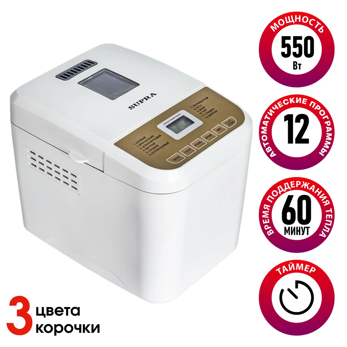 SUPRA Хлебопечь BMS-210