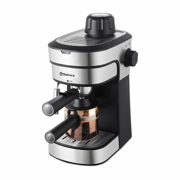 Sakura Кофеварка SA-6121 рожк 0.25л 4бар 800Вт