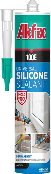 AKFIX Силиконовый герметик 100E серый 280мл универс.