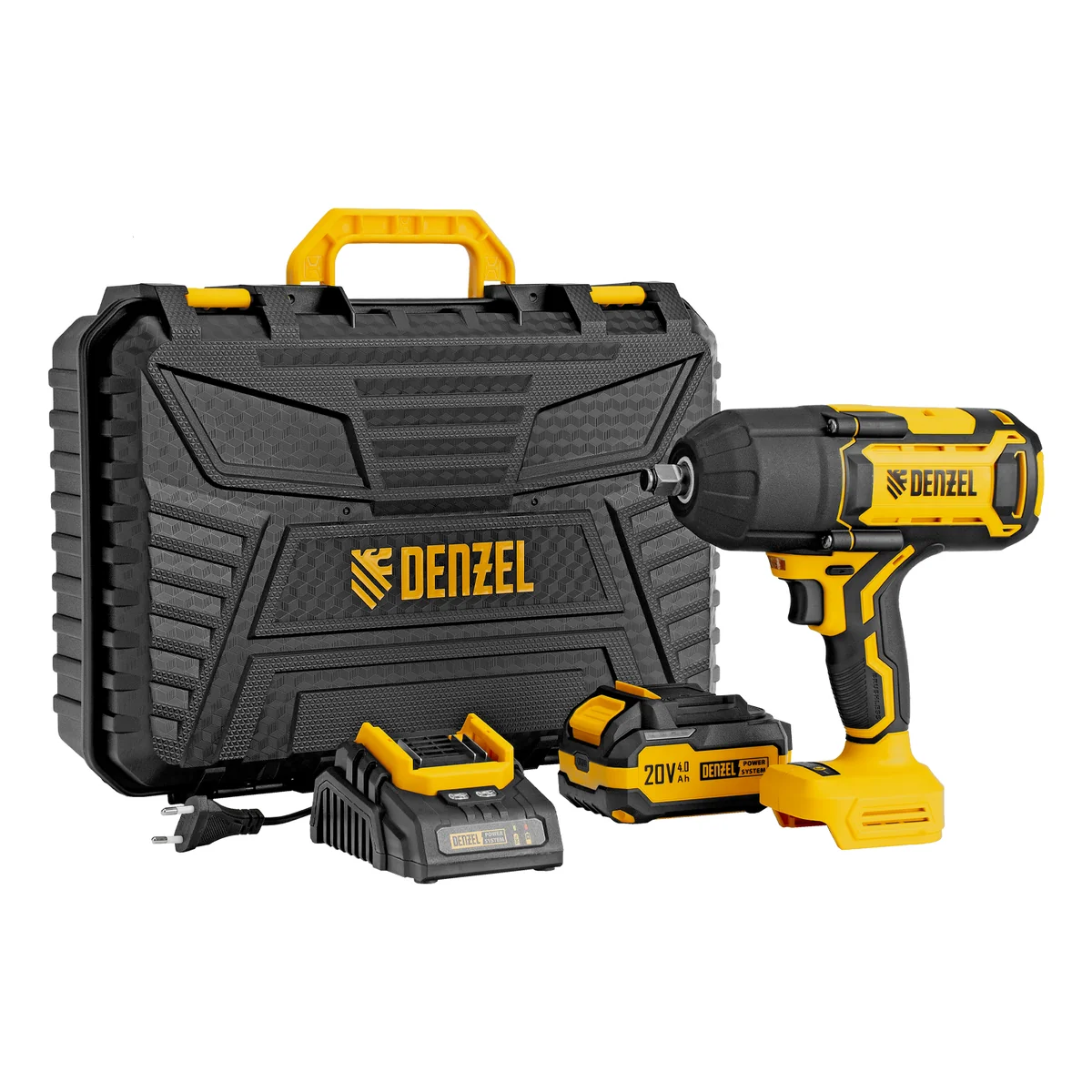 Denzel Гайковерт ударный аккумуляторный бесщет. CIWH-BL-20-1000, Li-Ion, 20 В 26528