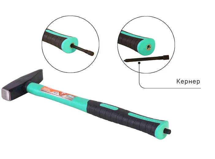Sturm Молоток со встроенным кернером, 400г, фибергласс, серия Кулибин, 1010-07-FR0400