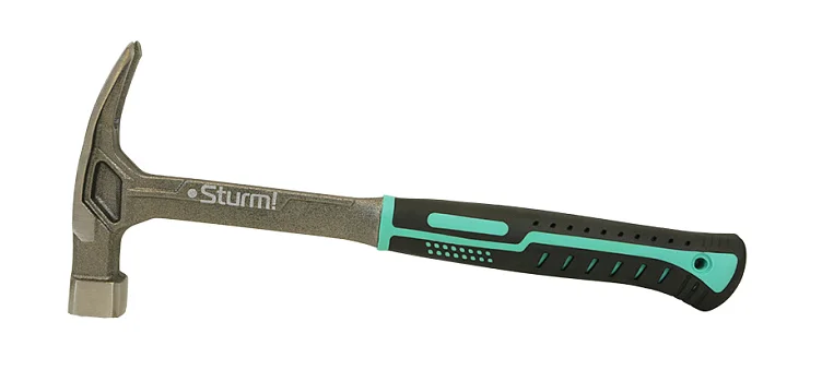 Sturm Молоток-гвоздодер, 800 г, кованый боек, обрезиненная рукоятка, пескоструйная обработка 1010-73-800