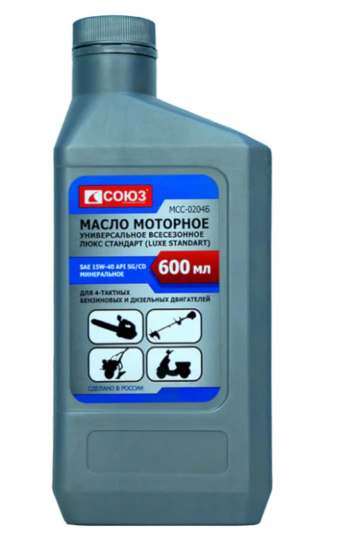 СОЮЗ Масло 4Т минерал. UNIVERSAL MOTO 4T, SAE 15W-40, 0.6л, МСС-0204Б