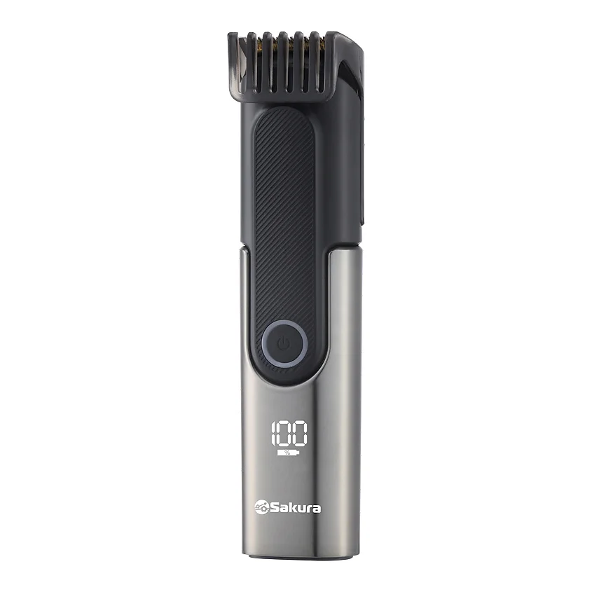 Sakura Триммер электр SA-5536BK 2скор 2 насад LED USB