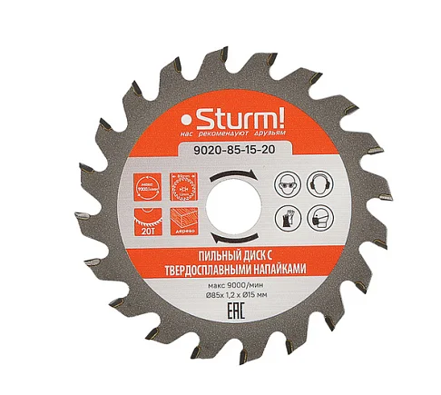Sturm! Пильный диск, размер 85x15x20 зубьев, для CCS1285 9020-85-15-20