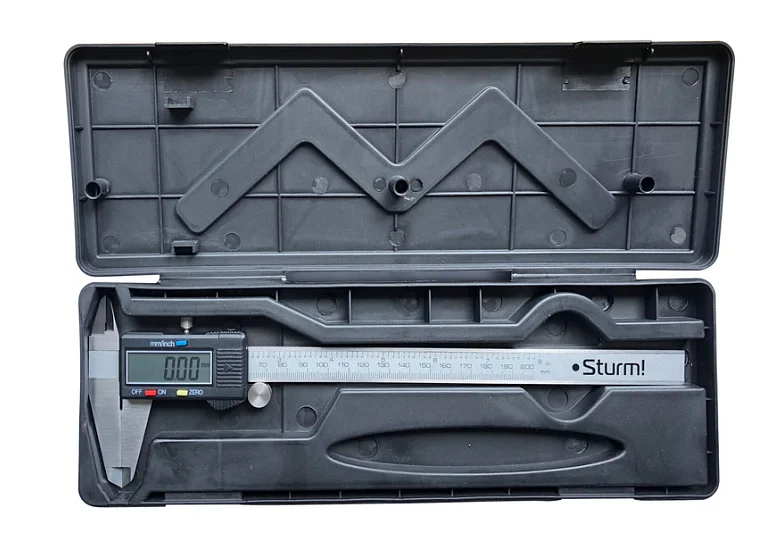 Sturm Штангенциркуль электронный 200 мм с глубиномером 2030-02-200