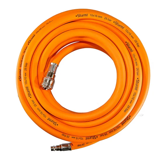 Sturm Шланг для компрессора комбинированный резиновый/ПВХ 10 м, 10x16 мм, соединение рапид 1700-03-10
