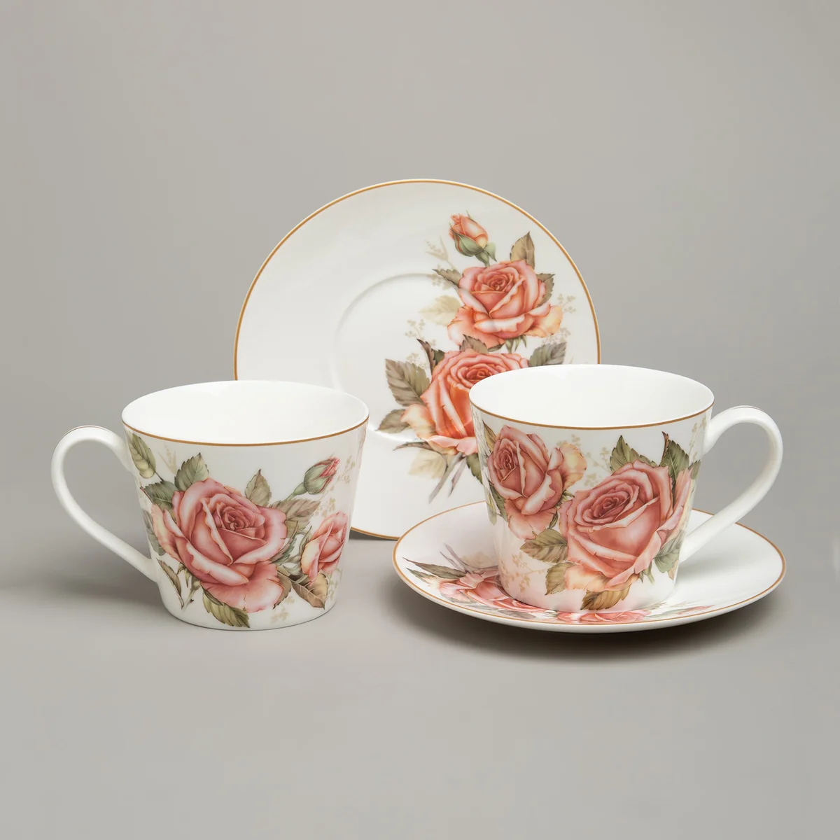 Lefard Чайный набор КОРЕЙСКАЯ РОЗА на 2 пер. 4 пр. 300 мл 590-676